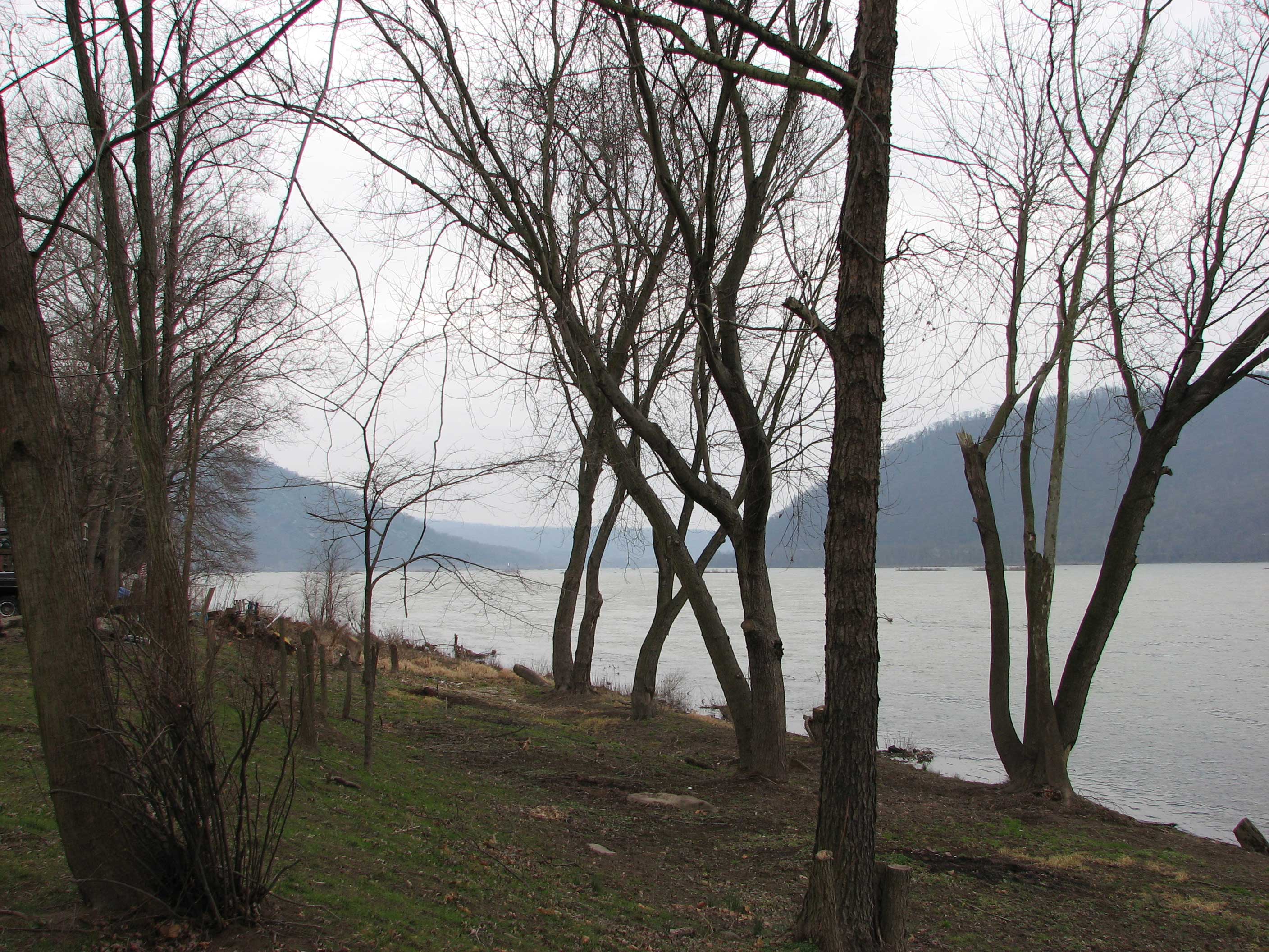 Gently sloping river access area